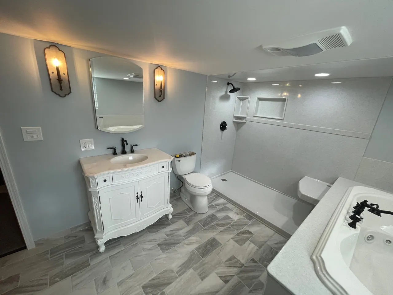 Finished full bathroom remodel, an Excel install in Chicagoland's south suburbs