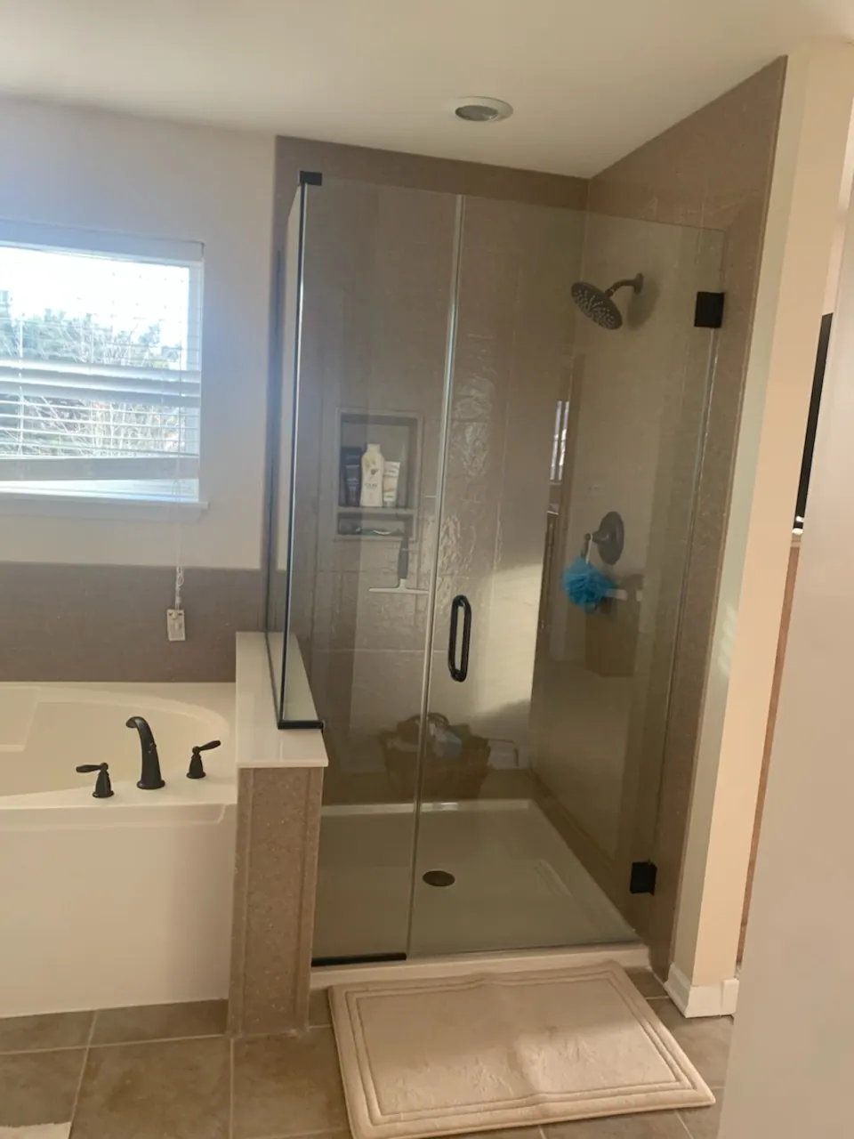 Finished walk-in shower, an Excel install in Chicagoland's south suburbs