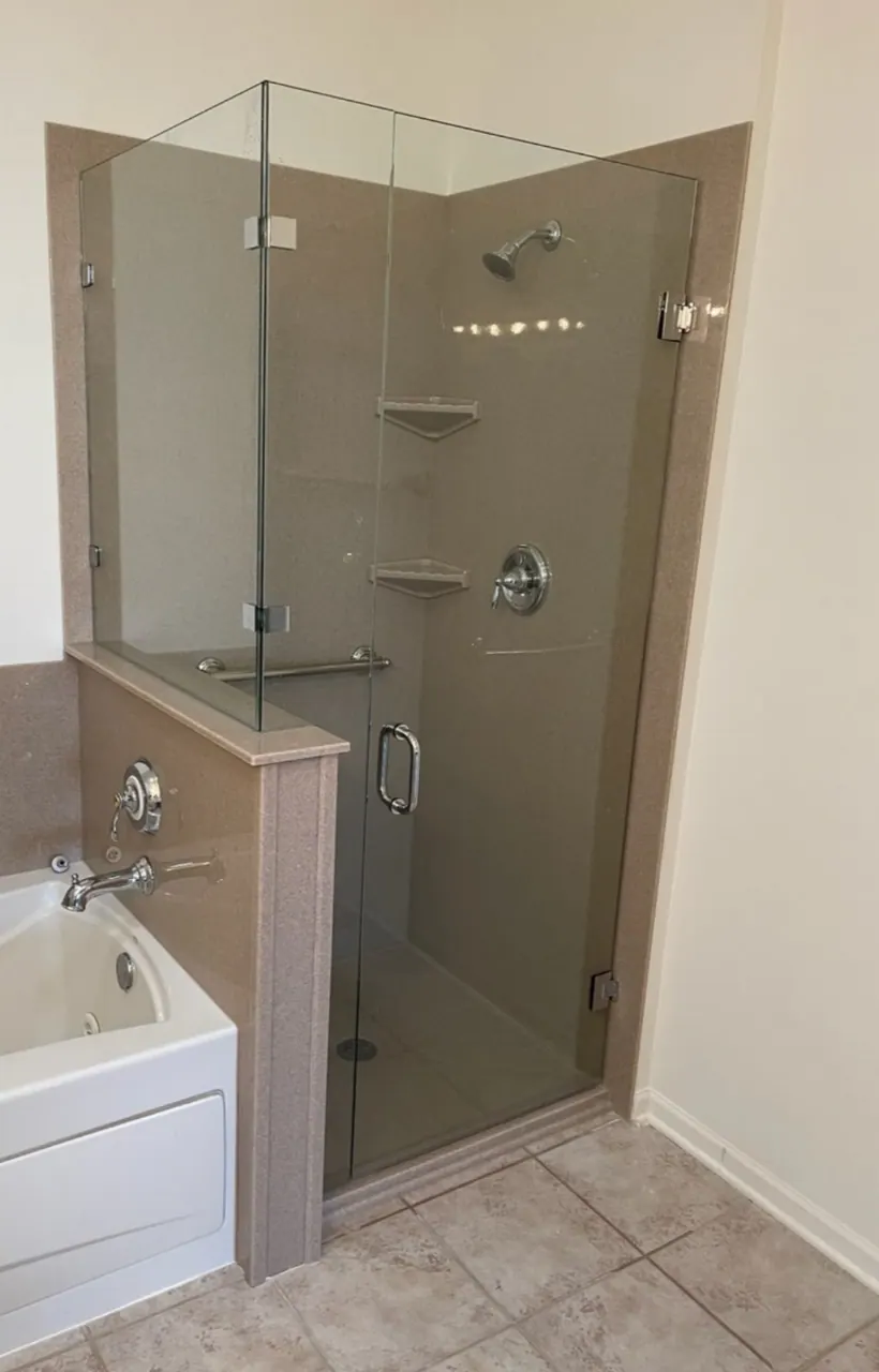 Finished walk-in shower, an Excel install in Chicagoland's south suburbs