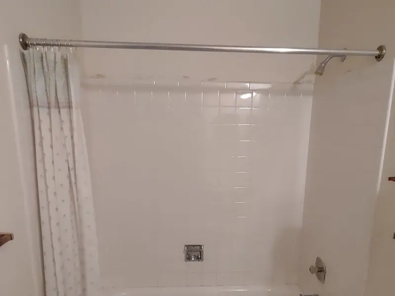 Tub-to-shower conversion — before