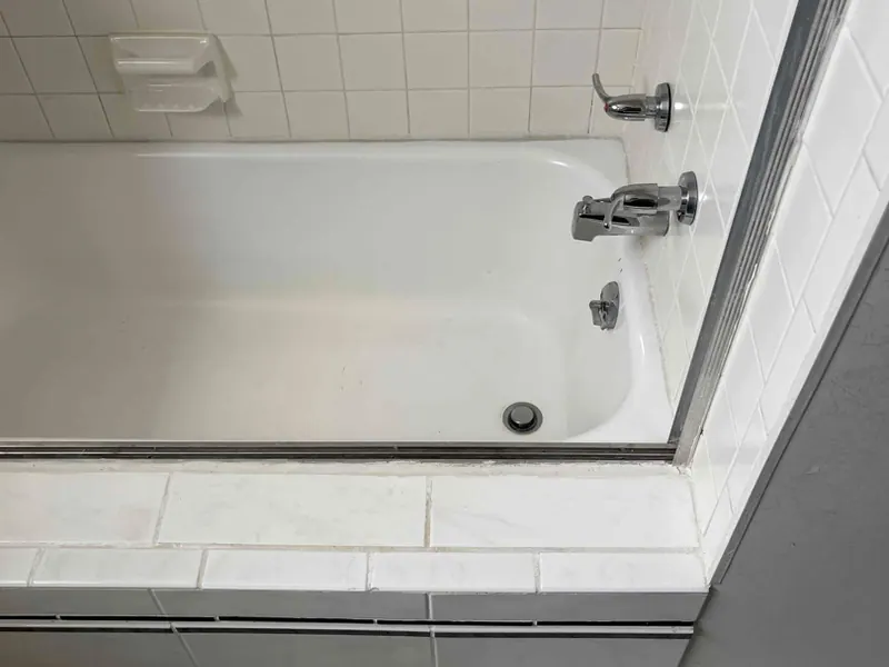 Walk-in shower — before